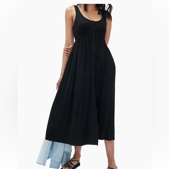 Hatch The Softest Rib Maternity Nursing Friendly Tank Dress - Picture 1 of 3
